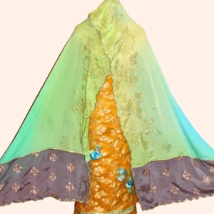 Mustard Suit With Tie Dye Dupatta