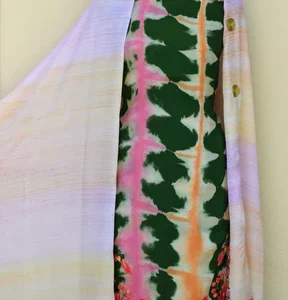 Green Tie And Dye Full Suit With Tie And Dye Dupatta