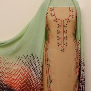 Golden Full Suit Tabbi Silk Tie Dye Dupatta