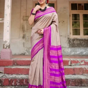 Pure Banarasi Silk Saree Weaved With Zari Comes With Heavy Banarasi Brocade Blouse