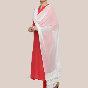 Chiffon Dupatta with Ruffles